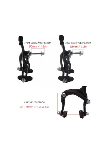 Gajeena Dayanıklı Alüminyum Alaşımlı Uzun Kollu Bisiklet Fren Kaliperi - Gümüş Rengi, Çoğu Yol Bisikleti İçin Uygun Kırmızı