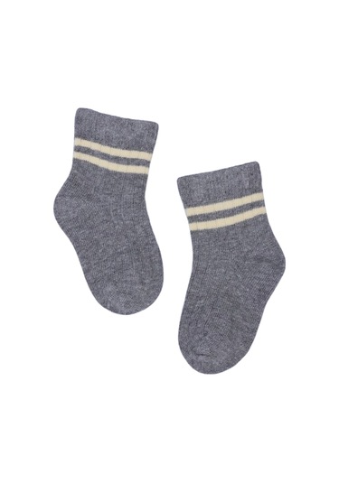Erkek Bebek Çorap Soket 4 Çift Siyah-krem-gri-mavi-1889 ÇoK Renkli
