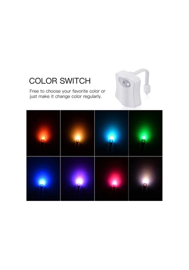Vkemall 2 Adet Tuvalet Işığı - Hareket Sensörlü 8 Renkli Led Gece Lambası, Otomatik Açma-kapama, Esnek Kollü, Güvenli Kullanım Vkemall 2 Adet Tuvalet Işığı - Hareket Sensörlü 8 Renkli Led Gece Lambası, Otomatik Açma-kapama, Esnek Kollü, Güvenli Kullanım