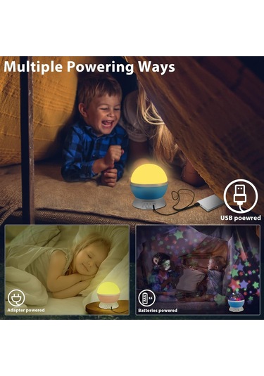 Tavan Projeksiyonlu Yıldızlı Gökyüzü Gece Lambası, 360 Dönebilen Gece Lambası, Projektör Lambası