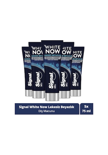Signal White Now Lekesiz Beyazlık Diş Macunu 5 x 75 ML