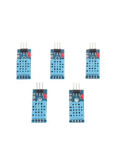 Dianziye 5 Adet Dht11 Sıcaklık Nem Sensörü Modülü - Dijital Çıkış, Kalibrasyonlu, Hızlı Tepki, Basit Kablolama, Pcb-abs Malzeme