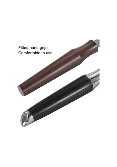 Ulzyvf Cbtx 304 Paslanmaz Çelik Erişte Kılıcı, Siyah Ahşap Saplı 5mm Beyaz-siyah Beyaz - Siyah