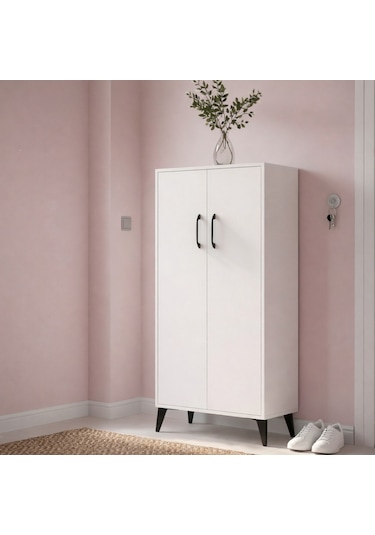 Step Çok Amaçlı Mutfak Banyo Ve Ofis Dolabı - Beyaz Beyaz