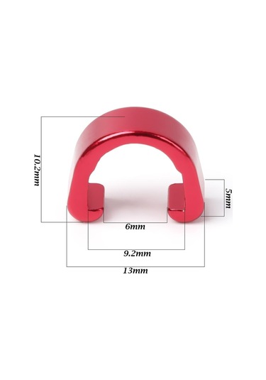 Kırmızı 6 Adet/12 Adet Mtb Bisiklet Fren Kablosu/attırıcı Hattı Kasa Alüminyum Alaşı Şeklinde Toka Klipsler Bisiklet Aks. 56373341 Kırmızı