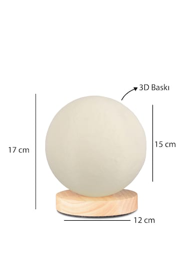 Homing 3d Moon Gece Lambası 241941 Krem