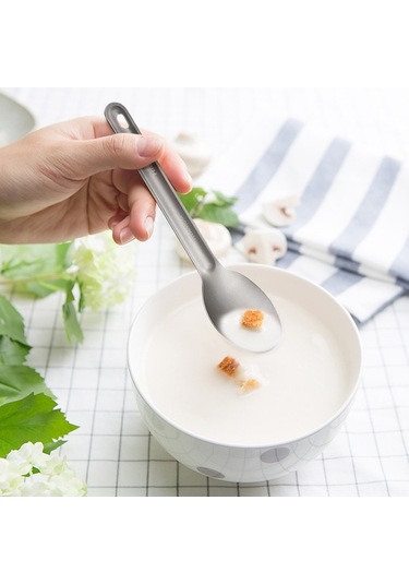 Pazly Taşınabilir Süper Hafif Titanyum Çatal - Dış Mekan Kamp Piknik Sofra Eşyası Gri Gri