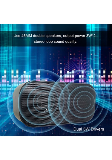 Lemestar Usb Hoparlör Mini Taşınabilir Masaüstü Müzik Çalar, 3w Çift Hoparlörlü, Plug & Play, Siyah 5010