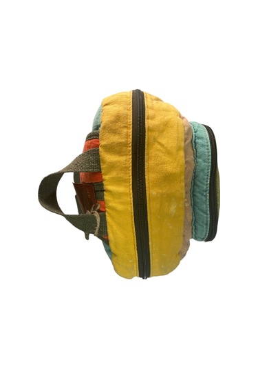 Kaliteli Tek Bölmeli Vintage Disayn Günlük Sırt Gezi Okul Seyahat Çantası Jannie Bag 27 Cm X 40 Cm Sarı