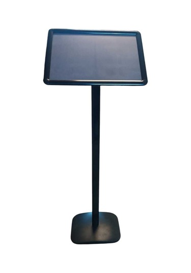 A3 Siyah Renk Ayaklı Alüminyum Yönlendirme Menü Panosu Yönlendirme 30x42x110cm