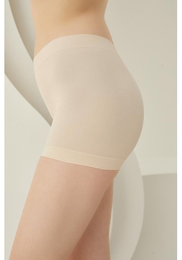 6 Adet Nbb Bayan Dikişsiz Mini Şort Külot Boxer 2008 Ten