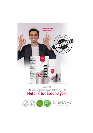 Erbatab Demir İçeren Takviye Edici Gıda 30 Kapsül