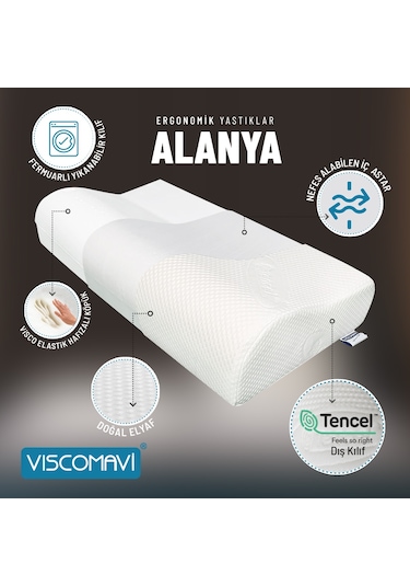 Viscomavi Alanya Ergonomik & Ortopedik Visco Yastık