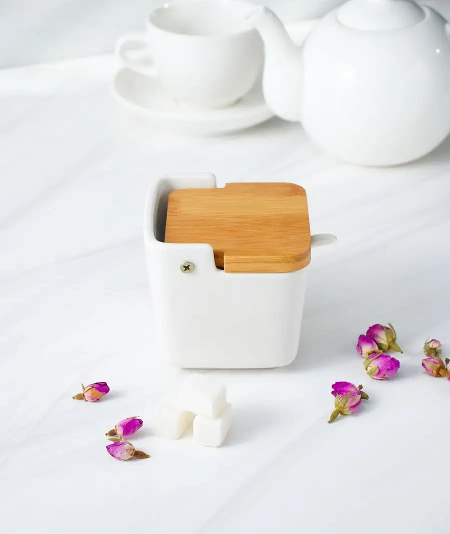 Skyphos Kapaklı Ve Kaşıklı Şekerlik 280 Ml 139442610 Beyaz