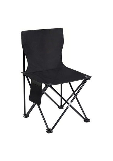 Açık Hava Katlanır Sandalye Kamp Çizim Sandalyesi Balıkçılık Taşınabilir Sandalye Ekstra Siyah : 102 102 172 Cm
