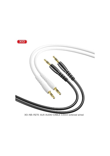 Nb-r270 3.5 Mm Jack Aux 1m Hd Ses Aktarım Kablosu Siyah