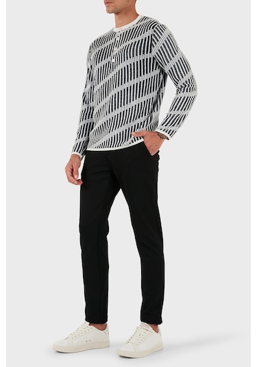 Emporio Armani Erkek Kazak Em003517 Af19553 Fc005 Siyah-beyaz Siyah-beyaz