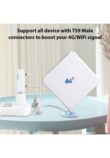 Wezone 35db Yüksek Kazançlı 4g Sinyal Güçlendirici - 2m Ts9 Bağlantı Kablolu İç Mekan Anteni