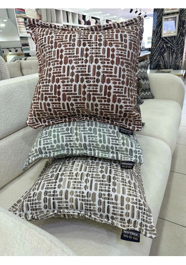 Nivemeshome Kırlent Kılıfı 45x45 Lisa 01 Kiremit Kiremit