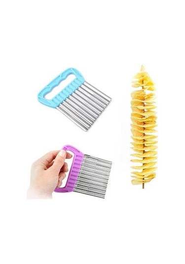 Özel Tutacaklı Şekilli Sebze Ve Meyve Kesme Aleti Cips Doğrayıcı Diğer