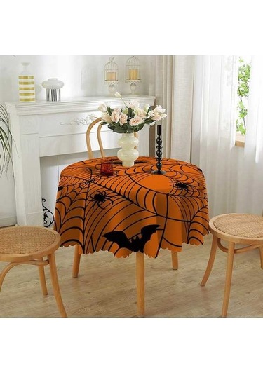 Novahub Yuvarlak Yuvarlak Yeni Ve Su Otuz Örtüsü Noel Masa Geçirmez Dayanıklı Aşınmaya Uc Açık Kahverengi