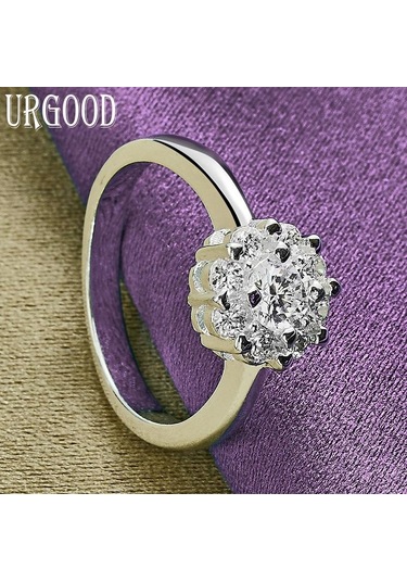 925 Ayar Gümüş Moda Aaa Zirkon Yüzük Güzel Hediye Takı