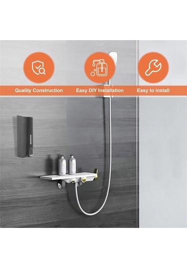 Xiaaokeji 350ml Sabunluk Banyo Duş Jeli Sıvı Şampuan Dispenseri Siyah