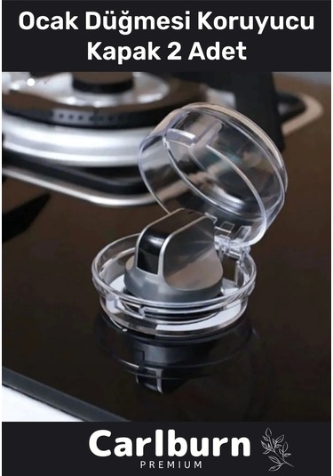 Yüksek Isıya Dayanıklı Çocuk Yangın Yanma Önleyici Ocak Düğmesi Takılabilen Koruyucu Kapak 2 Adet