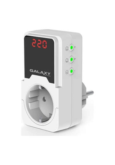 Galaxy Energy S220 Dijital Ekranlı Ayarlanabilir Voltaj Koruyucu Priz