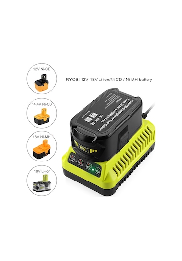 Sones Ryobı P117 / P108 12-18v Evrensel Akü Şarj Cihazı Ab Fişi İçin