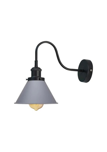 Rsylight Retro Siyah Gri Metal Modern Dekoratif Rustik Aplik Siyah