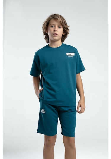 Kappa 36225 Erkek Çocuk Şortlu Pijama Bermuda Takım PETROL