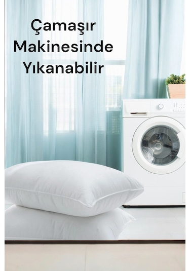 Yumuşak Dokulu Micro Silikon Yastık 50x70 Cm 2 Adet Beyaz