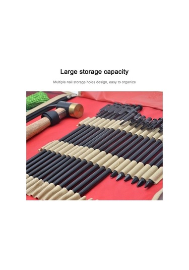 Prestigegoods Kırmızı Açık Kamp Taşınabilir Çadır Tırnak Saklama Çantası, 48x34cm, 1680d Oxford, 206l, Uzun Ömürlü Basit Taşınabilir Alet Kiti Kırmızı