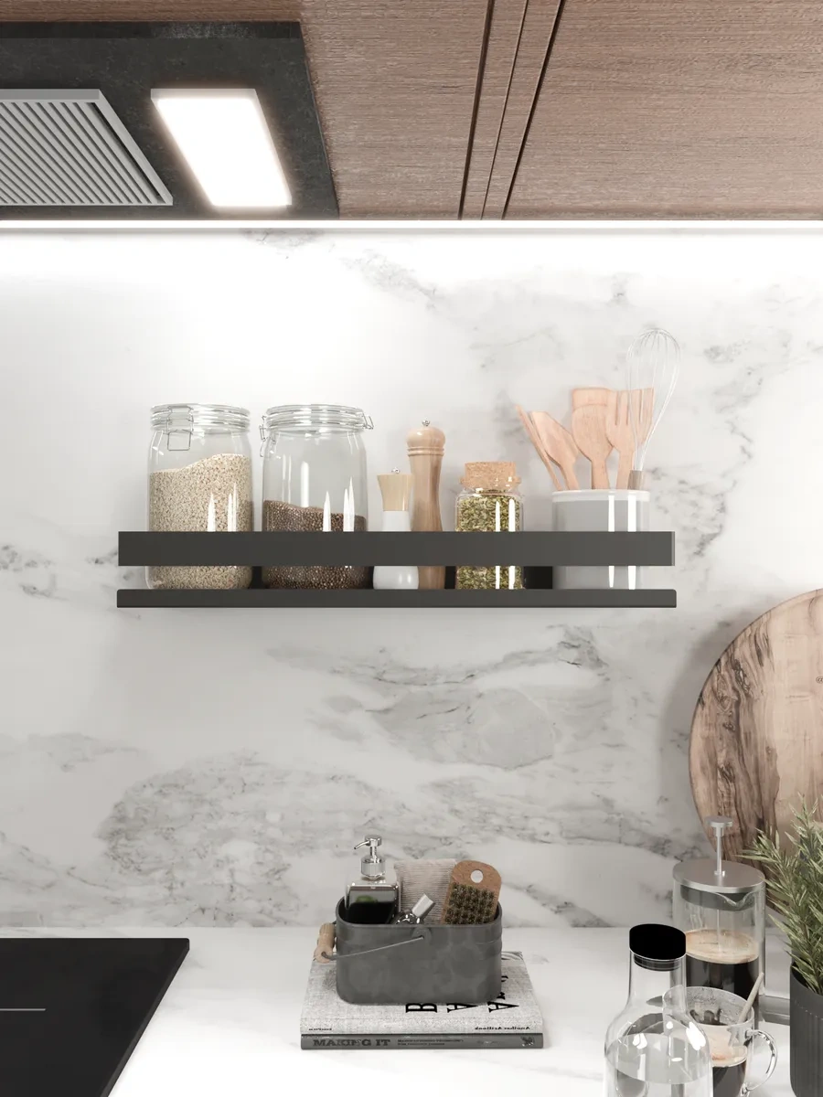 Dayorder Mutfak İçin Duvar Rafı 303662325 Siyah