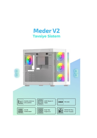 IH Meder V2 R5-7600 32 GB 1 TB SSD 16 GB RTX5070Ti FreeDos Masaüstü Bilgisayar