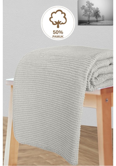 Verra Home Pamuklu Tv Battaniyesi 150 x 200 Gri