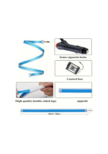 Xuweiwei 1 Set 2si 1 Arada Koşu Tahtası Işığı Neon Araba Şerit Işıkları Dreamcolors Kapı Etekleri Suv Kamyonlar İçin Otomotiv Aydınlatma Aksesuarları