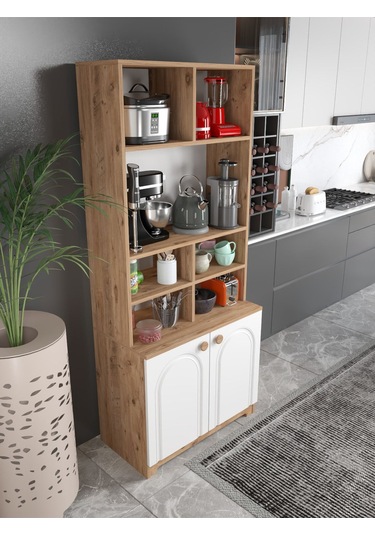 Bohem Çok Amaçlı Kiler Mutfak Dolabı - Beyaz N Model Beyaz N Model
