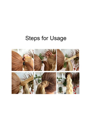 Cbtx Mst08 Yapışkanlı Bağlamalı Peruklar At Kuyruğu Kabarık Uzun Kıvırcık Peruklar Yüksek At Kuyruğu 8