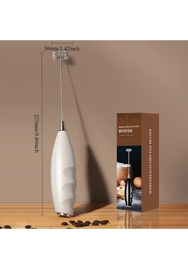 Xuweiwei Pilli Beyaz Taşınabilir El Blenderı Süt Köpürtücü Kahve Çırpıcı Diğer