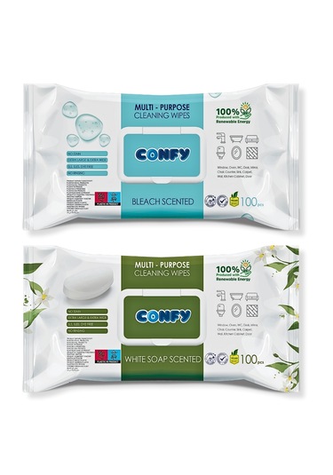 Confy Yüzey Temizlik Havlusu 2 Li Ferah Koku Seti 100x2