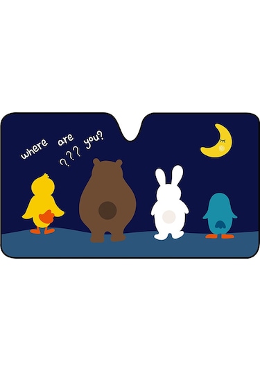 Araba Ön Cam Güneşliği Karikatür Sevimli Araba Ön Cam Güneşliği Isı Yalıtımı Küçük Boy Araba Güneşliği Neredesin