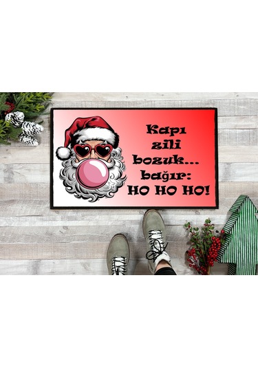 Kapı Zili Bozuk Espirili Kapı Önü Paspası 60x40 Cm Paspas Çok Renkli