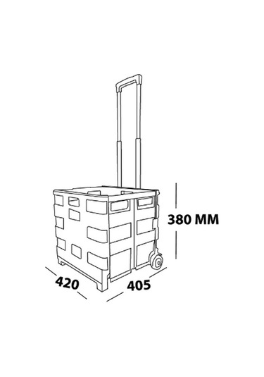 Katlanır Tekerlekli Kamp Kasası Siyah / Mgöktürkmangalları