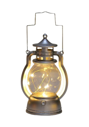 Suntek Dekoratif Yağ Lambası Noel Led Fener Lamba Ev Gümüş Diğer