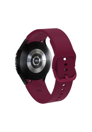 Kilifone - Samsung Watch 4 40mm 20mm Uyumlu - Kordon Silikon Kordon - Krd-50 - Siyah - T19020