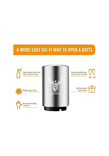 Oldfriend Yeşil 2 Adet Otomatik Bas Çek Bira Şişe Açacağı Paslanmaz Çelik Tek Elle Kullanım Yeşil 2 Adet