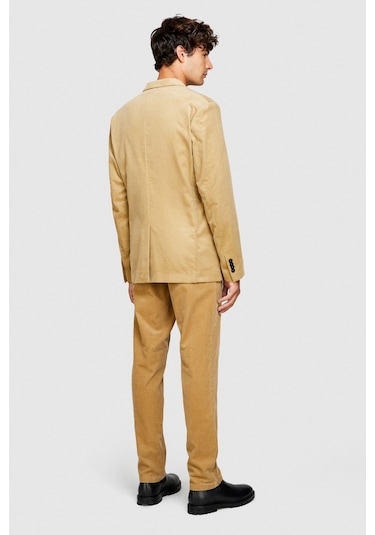 Sisley %100 Koton Slim Fit Kadife Ceket Erkek Bej Mont - 323a2sfrsw01b Sisley %100 Koton Slim Fit Kadife Ceket Erkek Bej Mont - 323a2sfrsw01b