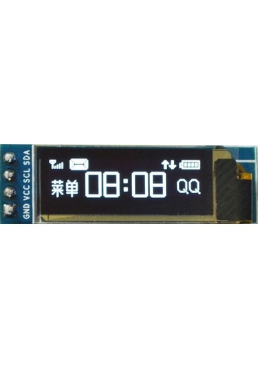 0.91" I2c 128x32 Beyaz Oled Lcd